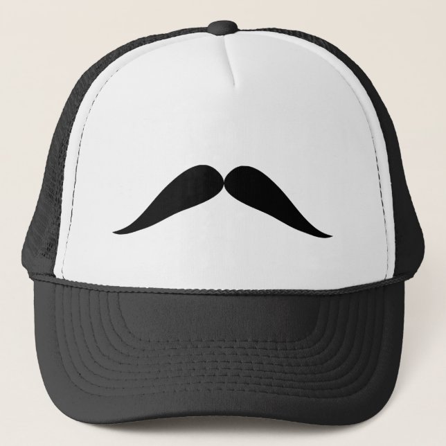 Casquette noir d'amusement de moustache (Devant)
