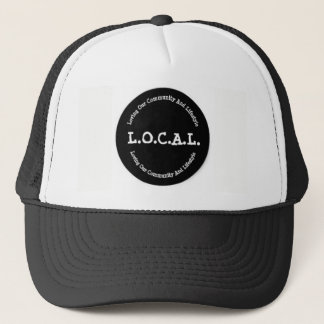 Casquette noir et blanc de camionneur de L.O.C.A.L