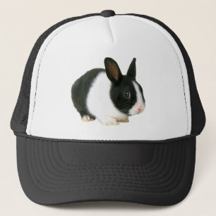 Casquette Noir et blanc de lapin