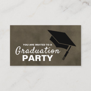 Casquette noir, Graduation Party Billet Invitation