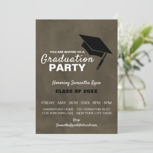 Casquette noir, Graduation Party invitation