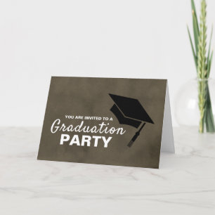 Casquette noir, photo Graduation Party Invitation