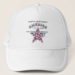Casquette Nom 250e Joyeux Anniversaire Amérique Blanc