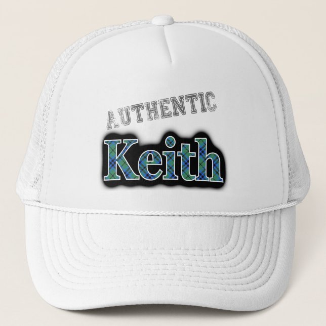 Casquette Nom authentique Clan Keith Scottish Tartan (Devant)