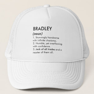 Casquette nom Bradley, nom modifiable, nom personnalisé