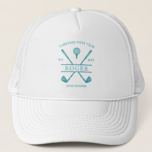 Casquette Nom de club de golf Turquoise Classic