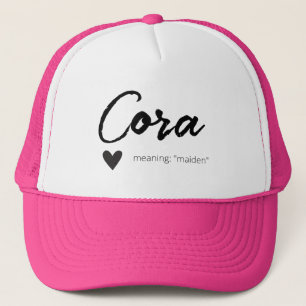 Casquette Nom de Cora Révéler Signification Minimal Texte No
