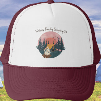 Casquette Nom de famille personnalisé Camping '2024