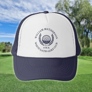 Casquette Nom de golf personnalisé Bleu marine