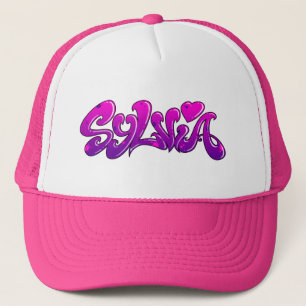 Casquette Nom de graffiti de SYLVIA -