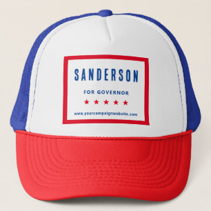 Casquette Nom de la campagne électorale Rouge Bleu Bleu bleu