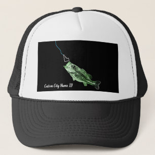 CASQUETTE NOM DE LA VILLE PERSONNALISÉ BASES ICI PÊCHE PÊCHE