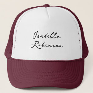 Casquette Nom de l'employé élégant écrit à la main moderne