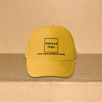 Nom de l'entreprise et logo Chapeau de camion jaun
