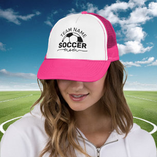 Casquette Nom d'équipe personnalisé de maman de footballeur 