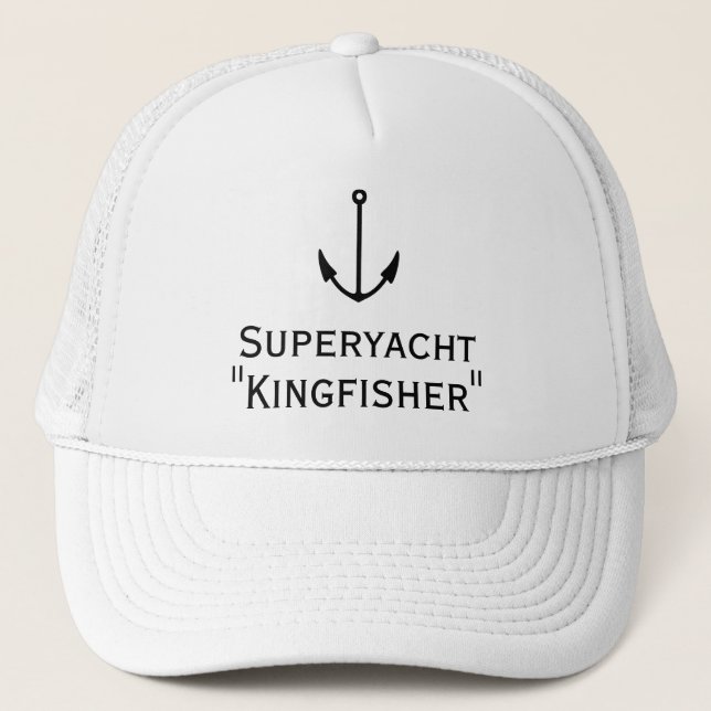 Casquette Nom du bateau à voile, du croiseur Cabine ou du ya (Devant)