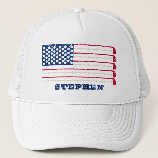Casquette Nom du club de golf US Flag (Devant)