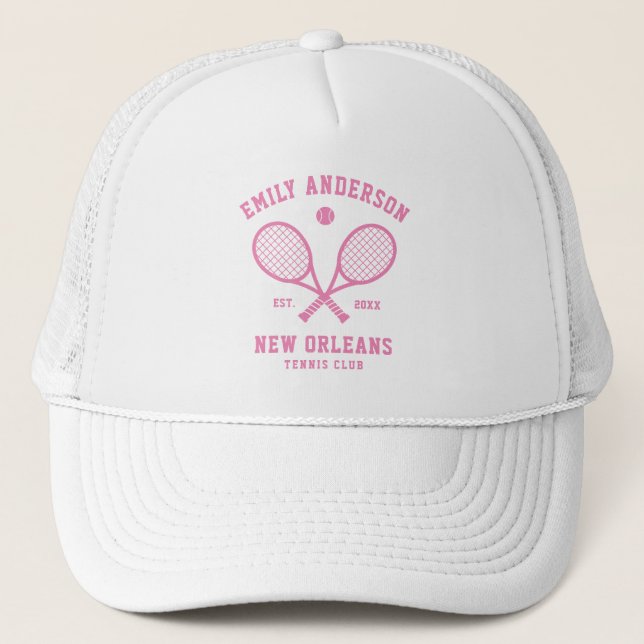 Casquette Nom du club personnalisé de tennis (Devant)