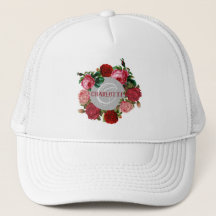 Nom du monogramme du modèle floral personnalisé