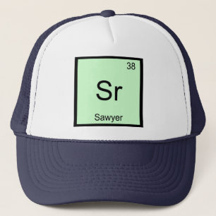 Casquette Nom du scieur Élément de chimie Tableau périodique