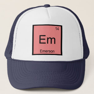 Casquette Nom Emerson Chimie Élément Tableau périodique