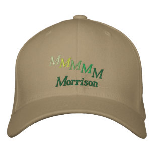 Casquette - Nom et Monogramme décalé (Verts)