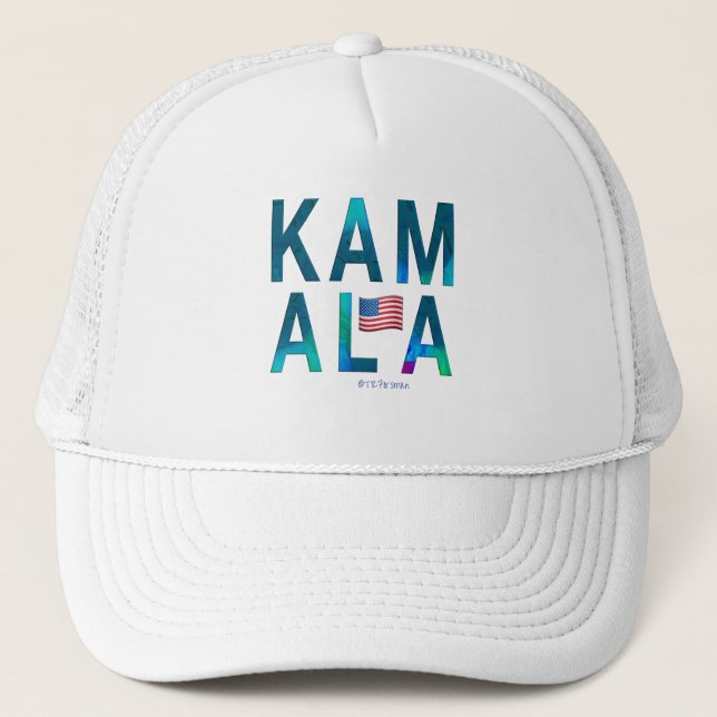 Casquette Nom KAMALA avec le drapeau américain (Devant)