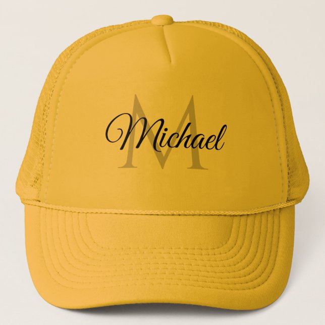 Casquette Nom Monogramme Pour Les Femmes Pour Les Hommes Uni (Devant)