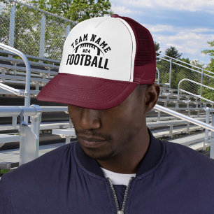 Casquette Nom personnalisé d'équipe de football numéro borde
