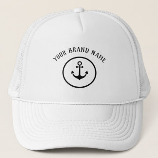 Casquette Nom personnalisé du monogramme de l'Ancre