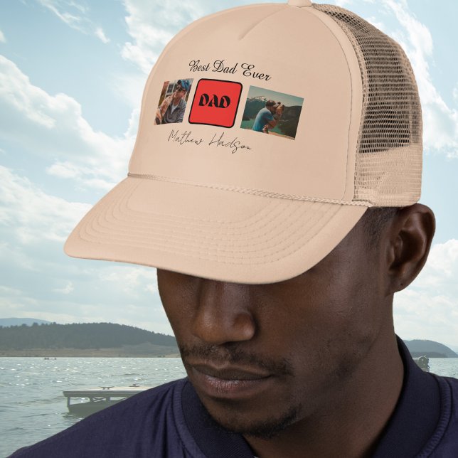Casquette Nom personnalisé et père photo (Créateur téléchargé)