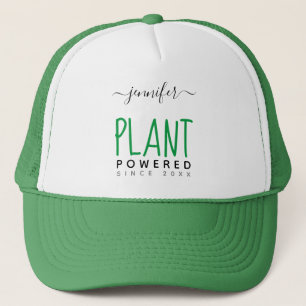 Casquette Nom personnalisé Plante Powered Vegan végétarien v