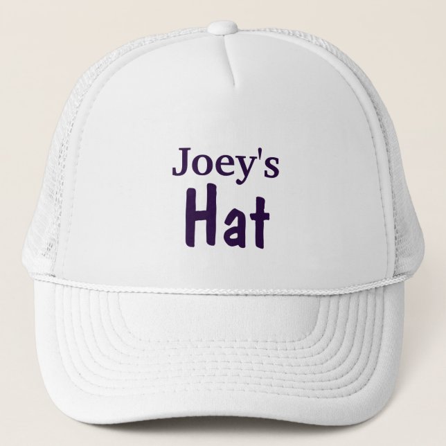 Casquette Nom personnalisé texte pourpre (Devant)