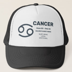 Casquette Nom personnalisé / Texte Zodiaque Signal Cancer