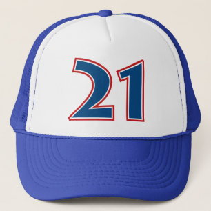 Casquette Nombre bleu 21
