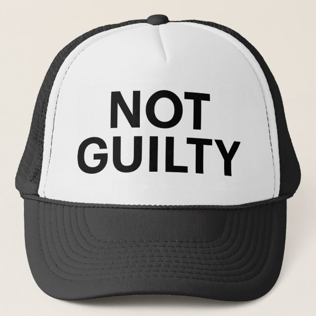 Casquette NON COUPABLE de camionneur de slogan (Devant)