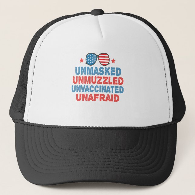 Casquette Non Masqué Non Muzzé Non Vacciné Sans Peur Don De  (Devant)