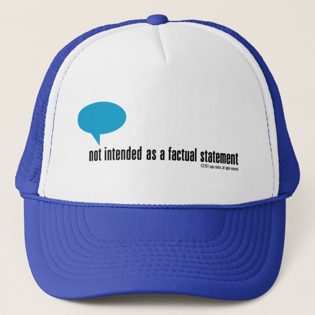 Casquette non prévu comme déclaration factuelle (Devant)