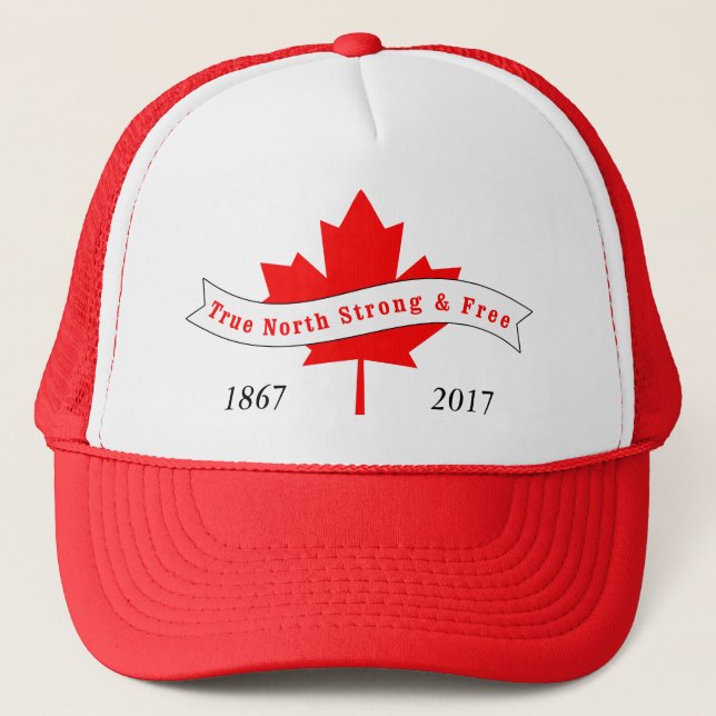 Casquette Nord vrai du Canada fort et libre (Devant)