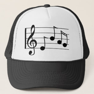 Casquette Notation musicale clé tréble et personnel