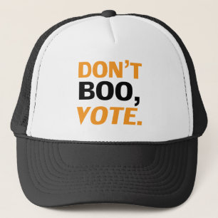 Casquette "N'oublie pas, vote" Halloween noir et blanc