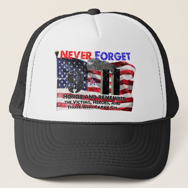 Casquette N'oubliez jamais le 11 septembre (Devant)