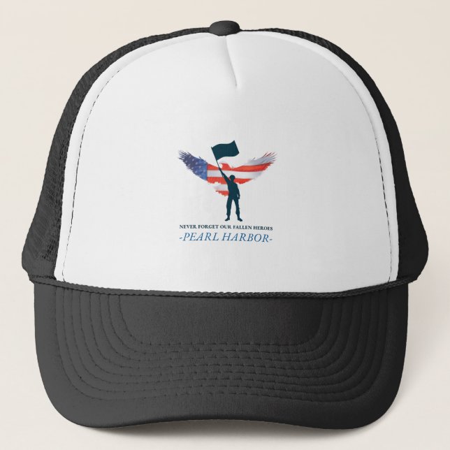 Casquette N'oubliez jamais notre Fallen Heroes Pearl Harbor  (Devant)