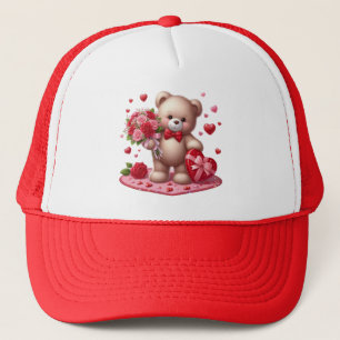 Casquette Nounours d'ours en peluche pour la Saint-Valentin