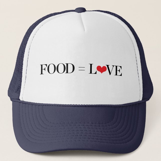 Casquette Nourriture = amour (Devant)
