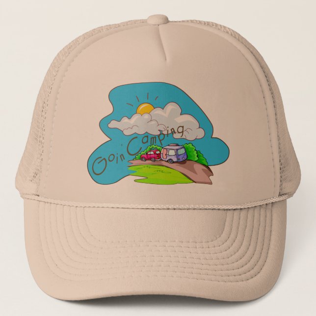 Casquette Nous allons faire du camping (Devant)