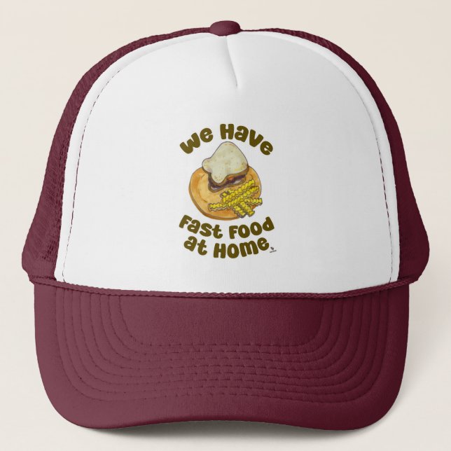 Casquette Nous avons Fast Food amusant Nostalgie Toon (Devant)