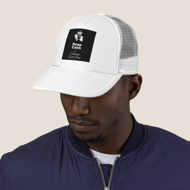 Casquette Nous gardons le calme célébrer l'année de la chèvr (En situation)