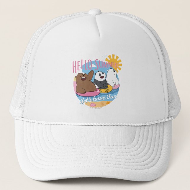 Casquette Nous Ours Nus - Bonjour été! Amusons-nous (Devant)