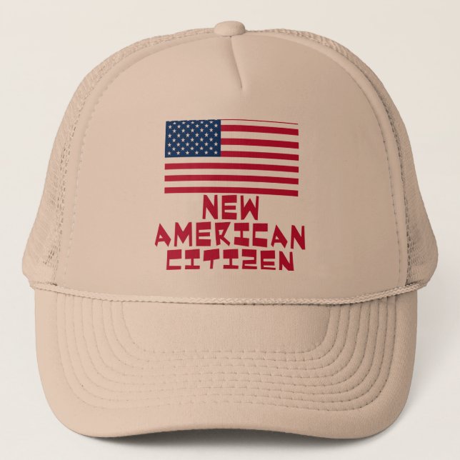 Casquette Nouveau citoyen américain avec le drapeau (Devant)
